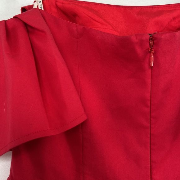 Silk Blend A-Line Cocktail Dress built in Corset with Boning - Picture 12 of 14